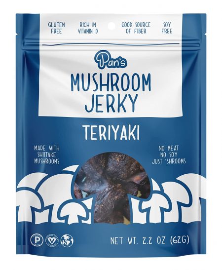 Pans teriyaki mushroom jerky